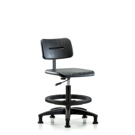 Basic Poly Med Bench Chair, BF, Glides, Polyurethane, 19-1/2