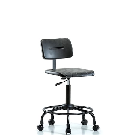 Basic Poly Med Bench Chair, RT, Casters, Polyurethane, 21-1/2