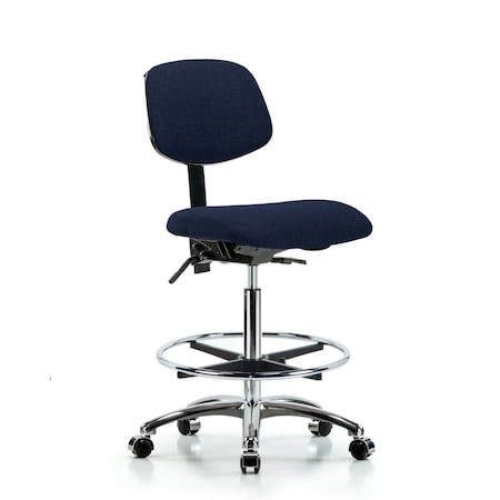 Chair, Fab, Hi Bench, Chr Tilt CF Cast, Nav, No Arms, 26