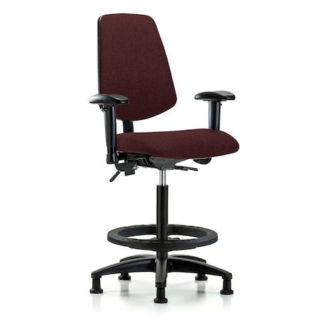 Fab Hi Bench Chair, Med, Bk, AA, BF, Glds, Bur, 6-Way Adjustable, 26