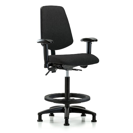 Fab Hi Bench Chair, Med, Bk, BF, Glds, Blk, 6-Way Adjustable, 26