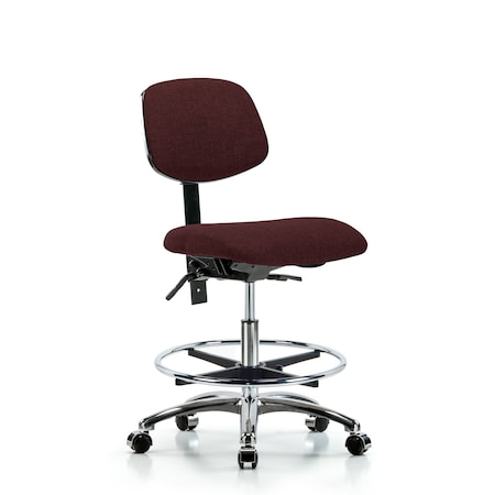 Chair, Fab, Med Bench, Chr Tilt CF Cast, Bur, No Arms, 22