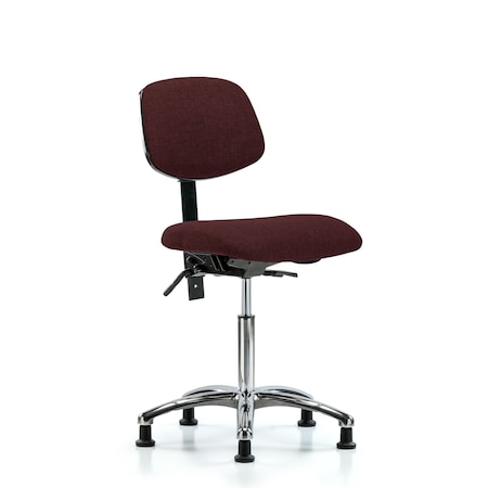 Chair, Fab, Med Bench, Chr Tilt Glides, Bur, No Arms, 22