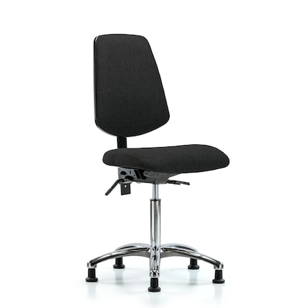 Fab Med Bench Chair, Bk, Chrm, Glds, Blk, No Arms, 22