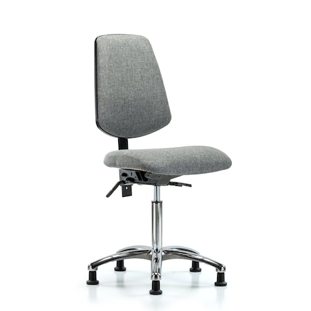 Fab Med Bench Chair, Bk, Chrm, Glds, Gry, No Arms, 22