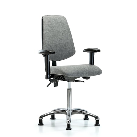 Fab Med Bench Chair, Bk, Glds, Gry, 6-Way Adjustable, 22