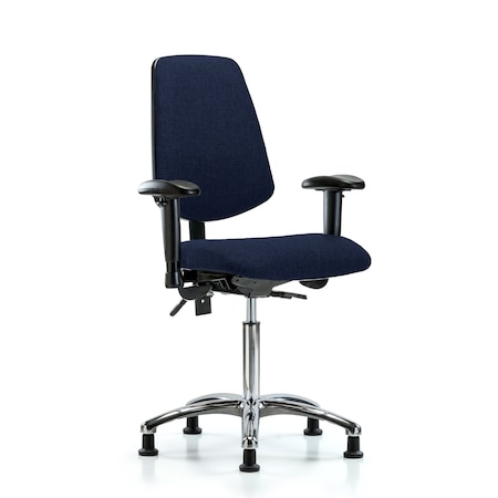 Fab Med Bench Chair, Bk, Glds, Navy, 6-Way Adjustable, 22