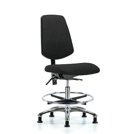 Fab Med Bench Chair, Bk, CF, Glds, Blk, No Arms, 22