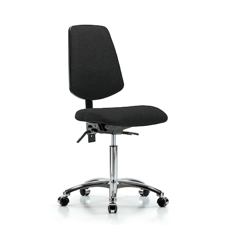 Fab Med Bench Chair, Bk, Cast, Blk, No Arms, 22