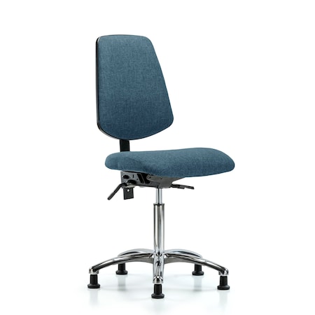 Fab Med Bench Chair, Bk, Glds, Blu, No Arms, 22
