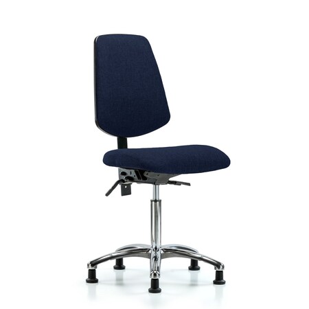 Fab Med Bench Chair, Bk, Glds, Navy, No Arms, 22