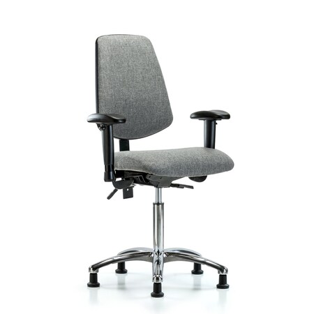 Fab Med Bench Chair, Bk, Glds, Gry, 6-Way Adjustable, 22