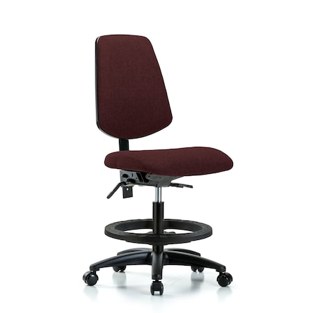 Fab Med Bench Chair, Bk, BF, Cast, Bur, No Arms, 22