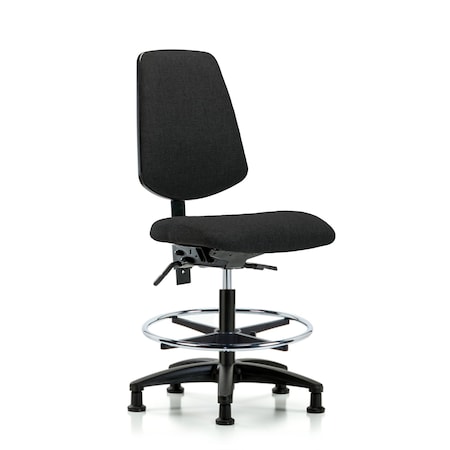 Fab Med Bench Chair, Bk, CF, Glds, Blk, No Arms, 22
