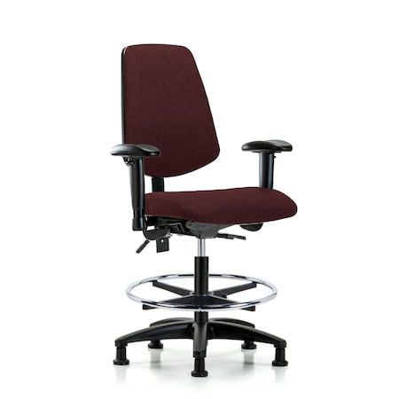 Fab Med Bench Chair, Bk, CF, Glds, Bur, 6-Way Adjustable, 22