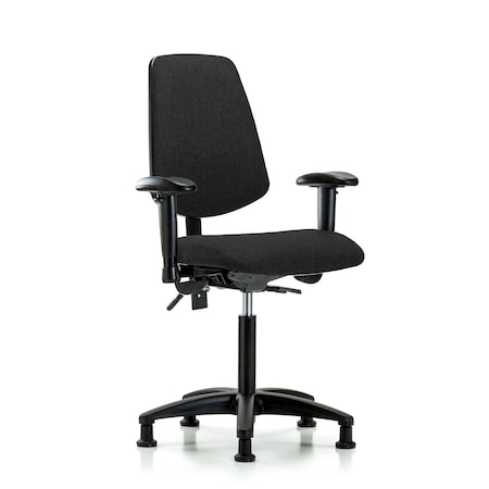 Fab Med Bench Chair, Bk, AA, Glds, Blk, 6-Way Adjustable, 22