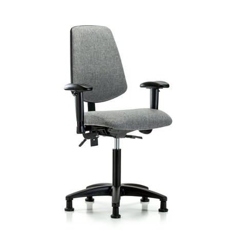 Fab Med Bench Chair, Bk, AA, Glds, Gry, 6-Way Adjustable, 22