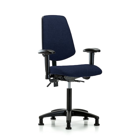 Fab Med Bench Chair, Bk, AA, Glds, Navy, 6-Way Adjustable, 22