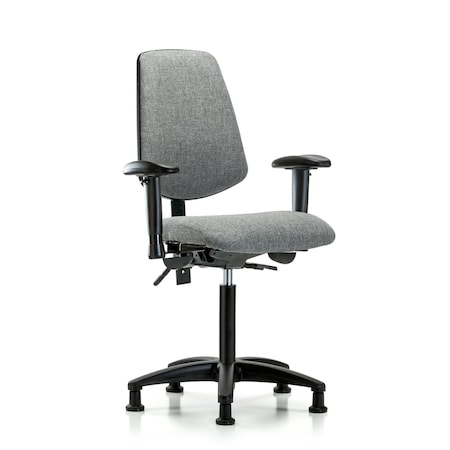 Fab Med Bench Chair, Bk, Glds, Gry, 6-Way Adjustable, 22