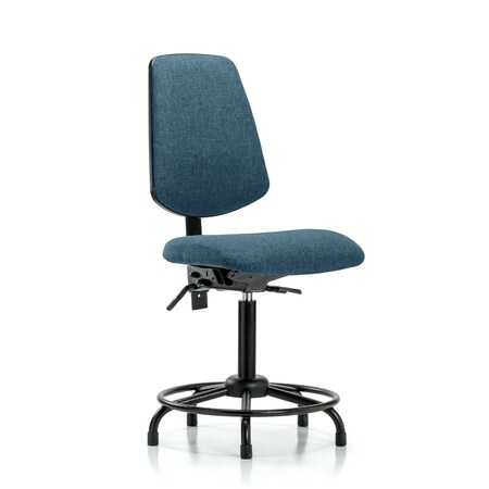 Fab Med Bench Chair, Bk, RT, Glds, Blu, No Arms, 22