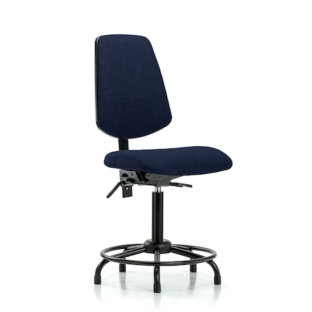 Fab Med Bench Chair, Bk, RT, Glds, Navy, No Arms, 22