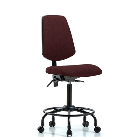 Fab Med Bench Chair, Bk, RT, Cast, Bur, No Arms, 24