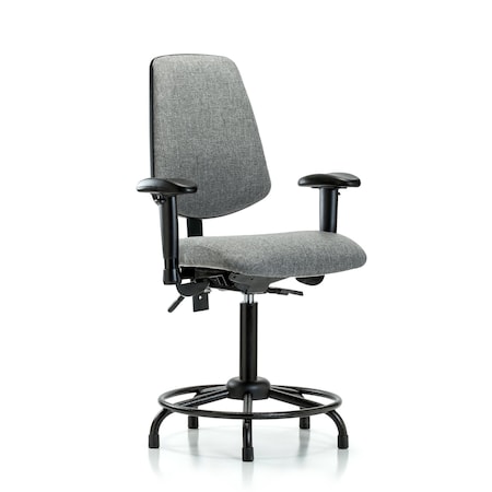 Fab Med Bench Chair, Bk, RT, Glds, Gry, 6-Way Adjustable, 22