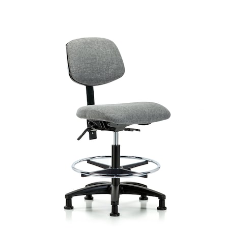 Chair, Fabric, Med Bench, CF Glides, Gry, No Arms, 22