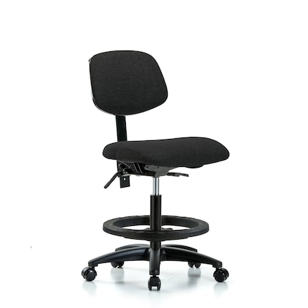 Chair, Fab, Med Bench, Tilt BF Casters, Blk, No Arms, 22