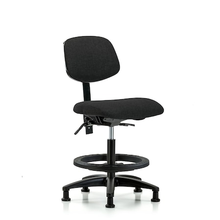 Chair, Fab, Med Bench, Tilt BF Glides, Blk, No Arms, 22