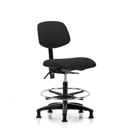 Chair, Fab, Med Bench, Tilt CF Glides, Blk, No Arms, 22