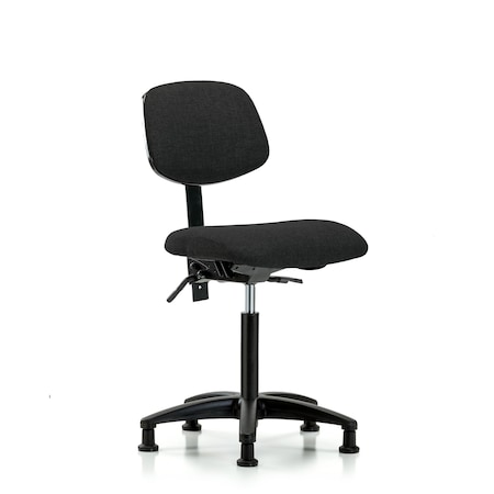 Chair, Fabric, Med Bench, Tilt Glides, Blk, No Arms, 22