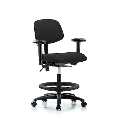 Chair, Fab, Med Bench, Tilt AA BF Cast, Blk, 6-Way Adjustable, 22