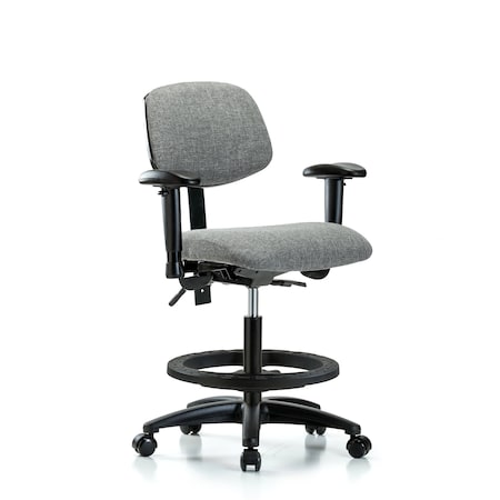 Chair, Fab, Med Bench, Tilt AA BF Cast, Gry, 6-Way Adjustable, 22