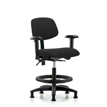 Chair, Fab, Med Bench, Tilt AA BF Glide, Blk, 6-Way Adjustable, 22