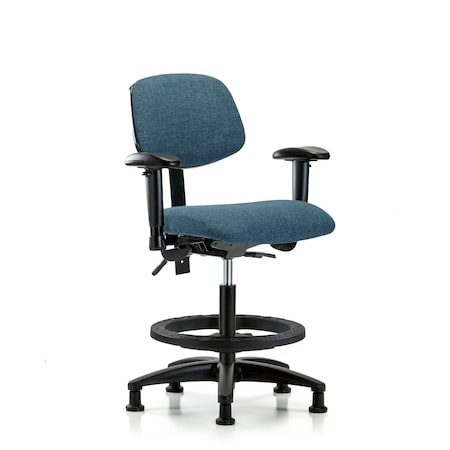 Chair, Fab, Med Bench, Tilt AA BF Glide, Blu, 6-Way Adjustable, 22
