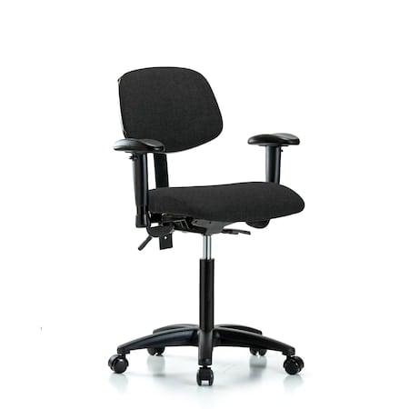 Chair, Fab, Med Bench, Tilt AA Casters, Blk, 6-Way Adjustable, 22