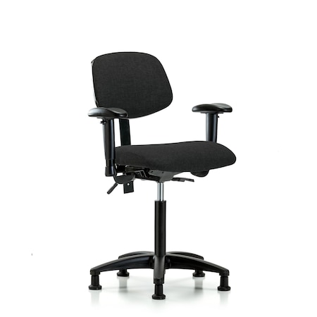 Chair, Fab, Med Bench, Tilt AA Glides, Blk, 6-Way Adjustable, 22