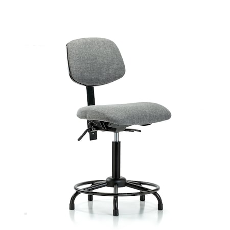 Chair, Fab, Med Bench, RT Tilt Glides, Gry, No Arms, 22