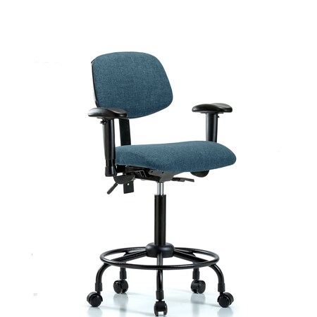 Chair, Fab, Med Bench, RT Tilt AA Cast, Blu, 6-Way Adjustable, 24