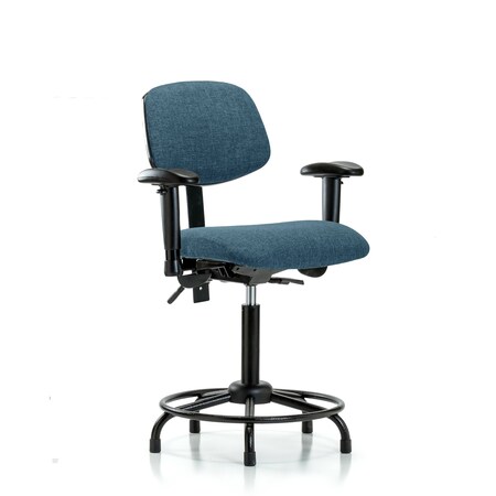 Chair, Fab, Med Bench, RT Tilt AA Glide, Blu, 6-Way Adjustable, 22