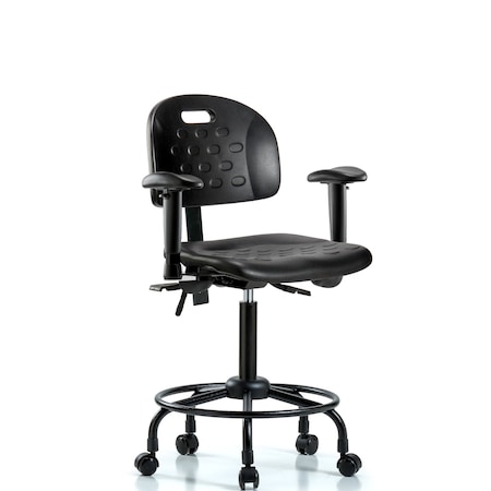 Newport Med Bench Chair, RT, AA, Casters, 6-Way Adjustable, 24