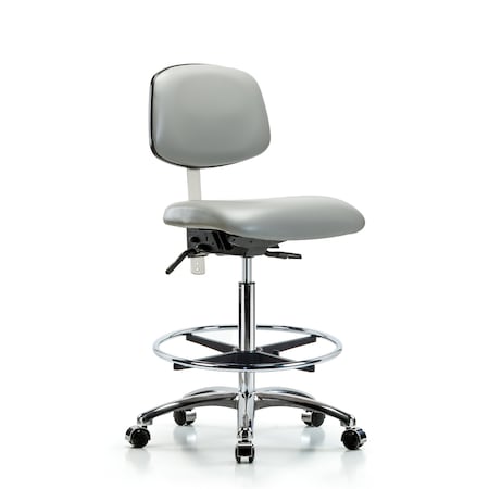 Hi Bench Chair, Vinyl, CF, Cast, Dov, CL100, No Arms, 26