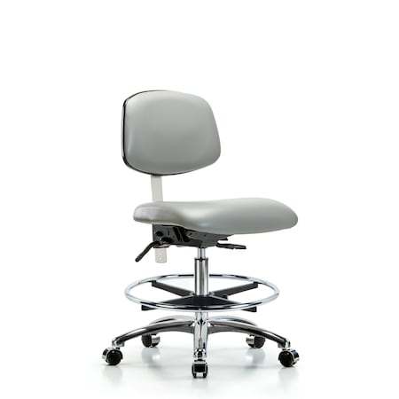 Med Bench Chair, Vinyl, CF, Cast, Dov, CL100, No Arms, 22