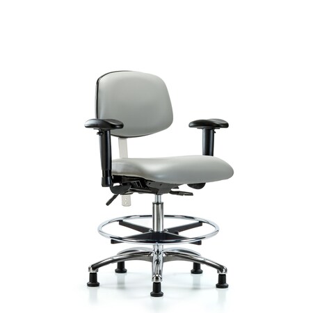 Med Bench Chair, Vinyl, CF, Glds, Dov, CL100, 6-Way Adjustable, 22