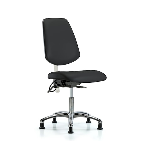 Vin Desk Chair, Med, Bk, Blk, CL100/ESD, No Arms, 18