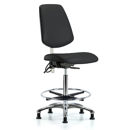 Vin Hi Ben Chair, Med, Bk, Blk, CL100/ESD, No Arms, 26