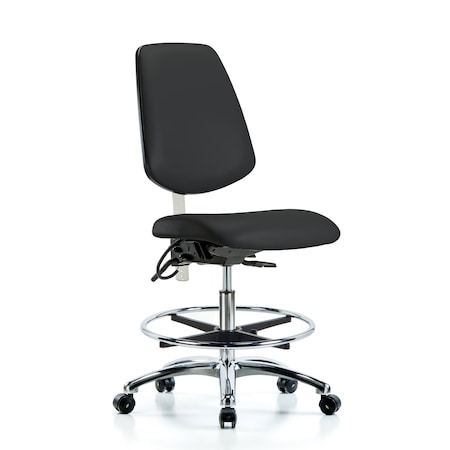Vin Med Ben Chair, Med, Bk, Blk, CL100/ESD, No Arms, 22