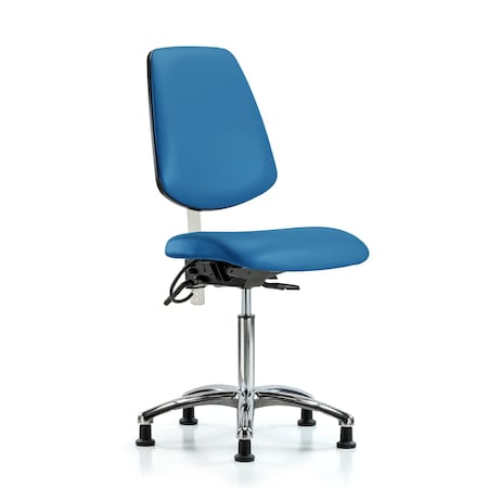 Vin Med Ben Chair, Med, Bk, Blu, CL100/ESD, No Arms, 22