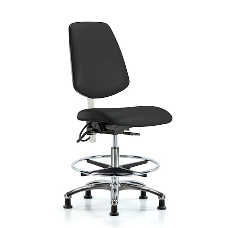 Vin Med Ben Chair, Med, Bk, Blk, CL100/ESD, No Arms, 22